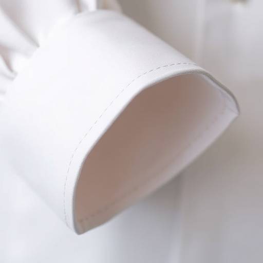A detailed shot of a bespoke shirt cuff, revealing fine stitching and mother-of-pearl buttons.