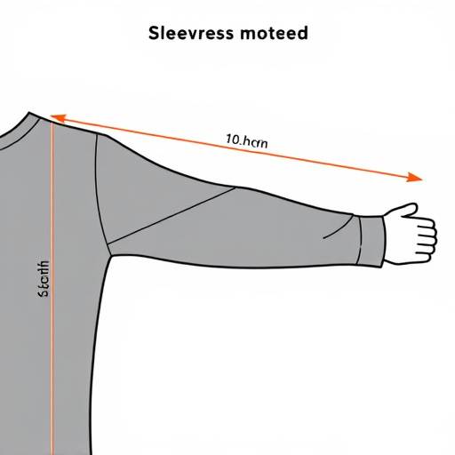 Diagram illustrating sleeve length measurement