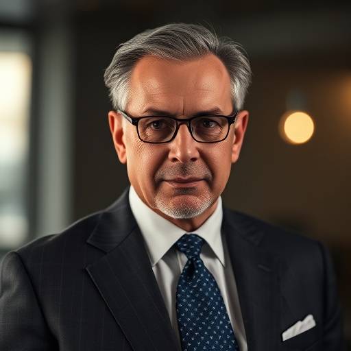 Portrait of Mr. Arthur Sterling, a distinguished businessman in a tailored suit.